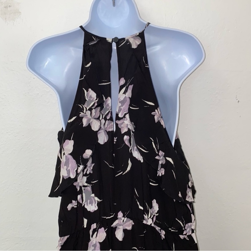 Black floral high neck dress - Picture 3 of 5